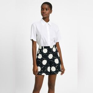 Weekend Max Mara Black & White Celestial Print Bermuda Short size 8
